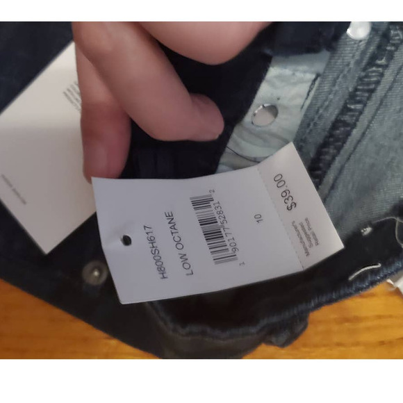 Hudson Kids Stretch Denim Roll Cuff Short Shorts Low Octane Big Girl's Size 10 - Picture 12 of 13